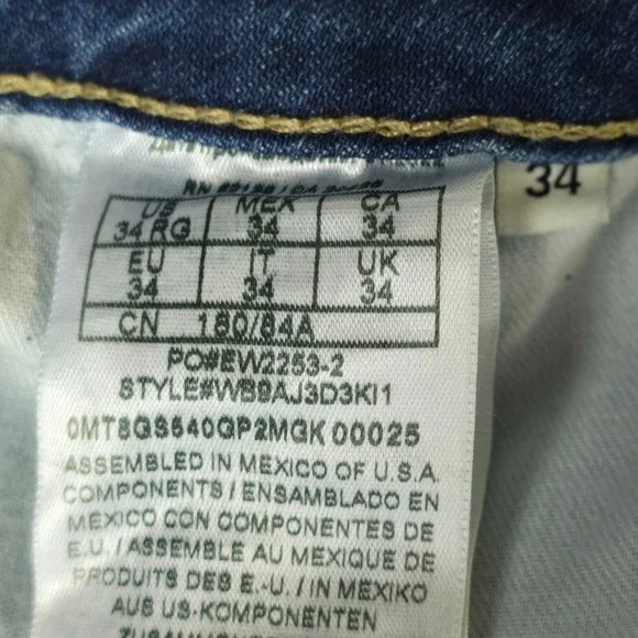 GUESS Sexy Curve Denim Jeans Womens XS Blue Tapered Y2K Aesthetic Glam Chic NWT - Picture 5 of 7